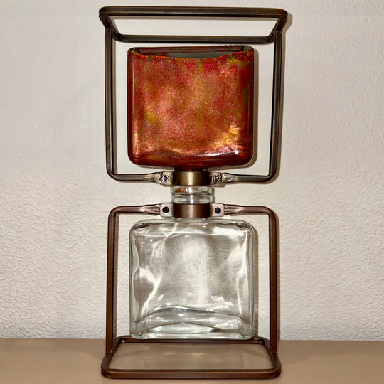 Red &amp; Gold Metal Frame Lifelong Hourglass