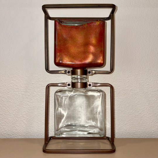Red &amp; Gold Metal Frame Lifelong Hourglass