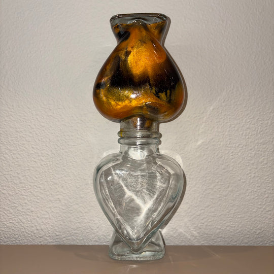 Black &amp; Yellow Heart Lifelong Hourglass