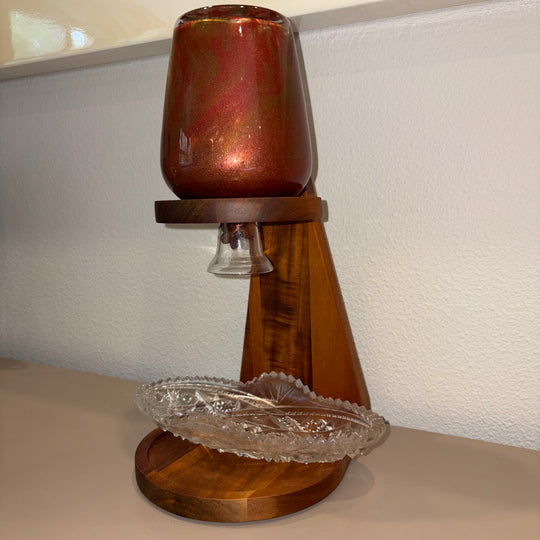 Metallic Gold &amp; Red Crystal Base Life Drop