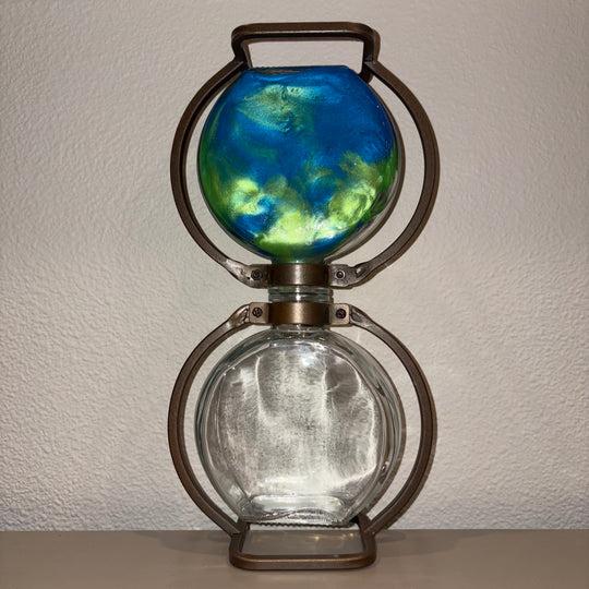 Metal Globe Lifelong Hourglass