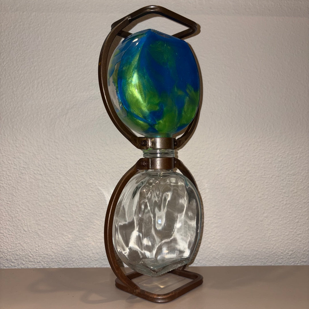 Metal Globe Lifelong Hourglass
