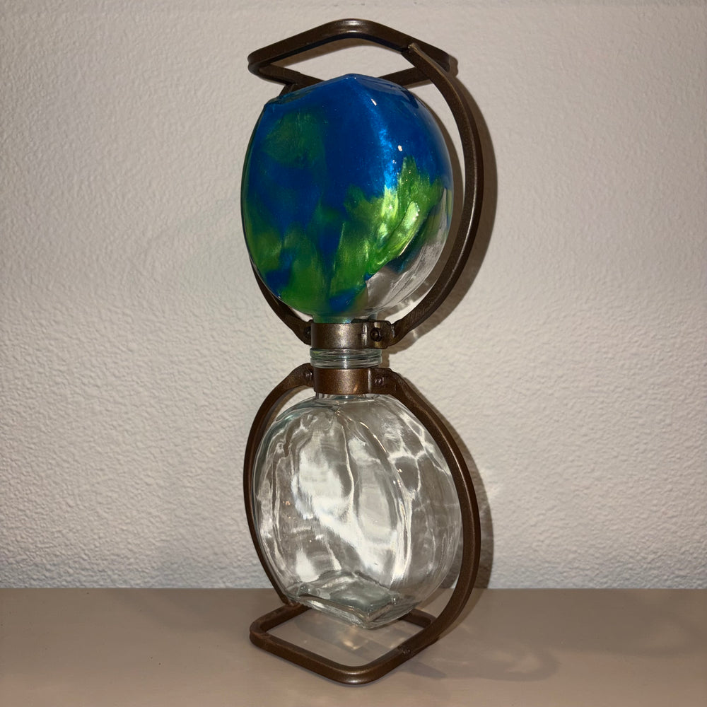 Metal Globe Lifelong Hourglass