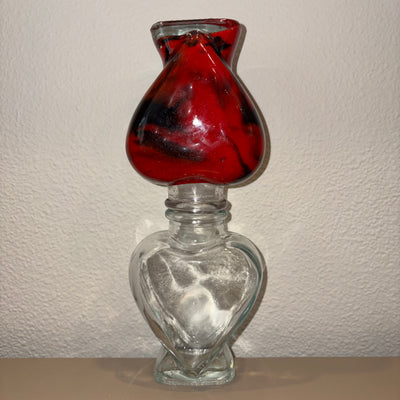 Red & Black Heart Lifelong Hourglass Flow Art