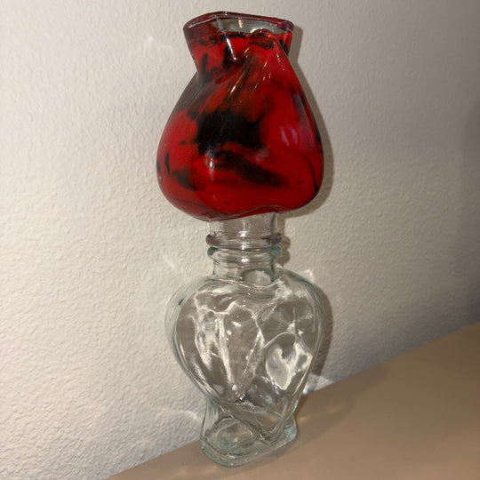 Red &amp; Black Heart Lifelong Hourglass Flow Art